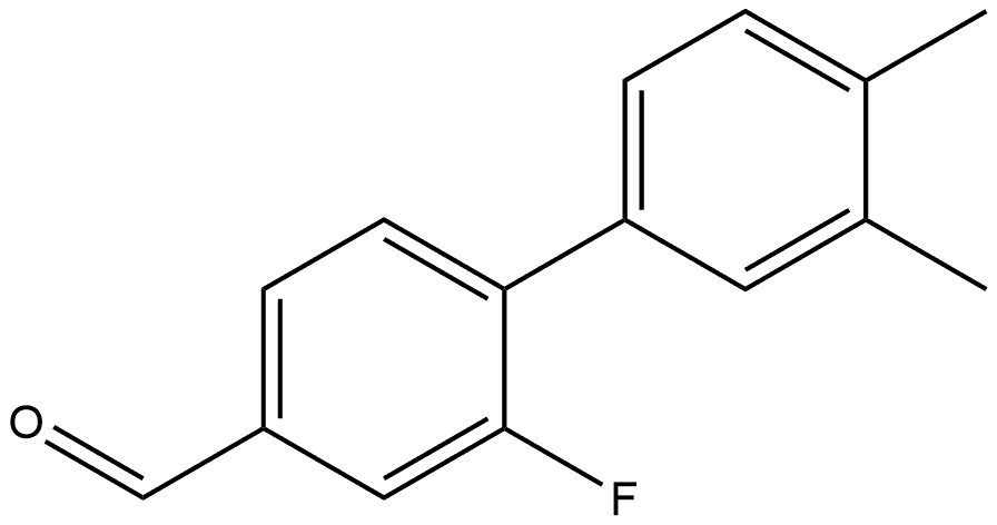 2-Fluoro-3',4'-dimethyl[1,1'-biphenyl]-4-carboxaldehyde Structure