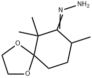 1,4-Dioxaspiro[4.5]decan-7-one, 6,6,8-trimethyl-, hydrazone Structure