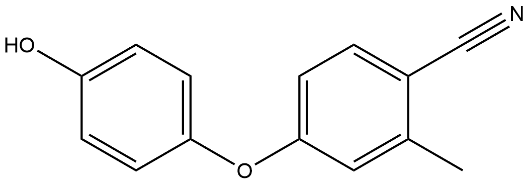 4-(4-Hydroxyphenoxy)-2-methylbenzonitrile Structure