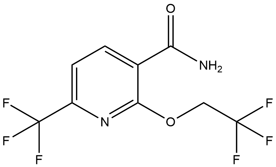 2-(2,2,2-Trifluoroethoxy)-6-(trifluoromethyl)-3-pyridinecarboxamide Structure