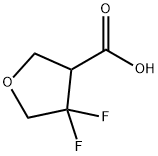 3-Furancarboxylic acid, 4,4-difluorotetrahydro- Structure