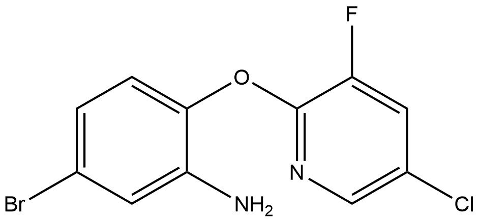 5-Bromo-2-[(5-chloro-3-fluoro-2-pyridinyl)oxy]benzenamine Structure