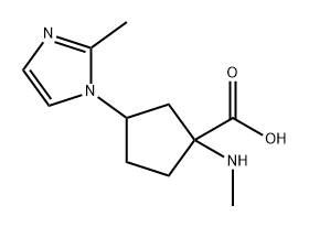 3-(2-Methyl-1h-imidazol-1-yl)-1-(methylamino)cyclopentane-1-carboxylic acid Structure