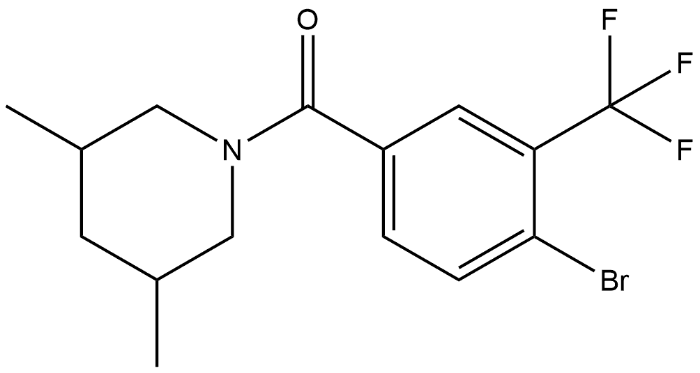 4-Bromo-3-(trifluoromethyl)phenyl](3,5-dimethyl-1-piperidinyl)methanone Structure