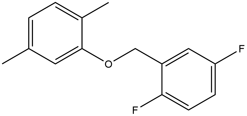 Benzene, 2-[(2,5-difluorophenyl)methoxy]-1,4-dimethyl- Structure