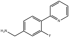 1-[3-fluoro-4-(pyridin-2-yl)phenyl]methanamine Structure