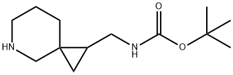 Carbamic acid, N-(5-azaspiro[2.5]oct-1-ylmethyl)-, 1,1-dimethylethyl ester 구조식 이미지