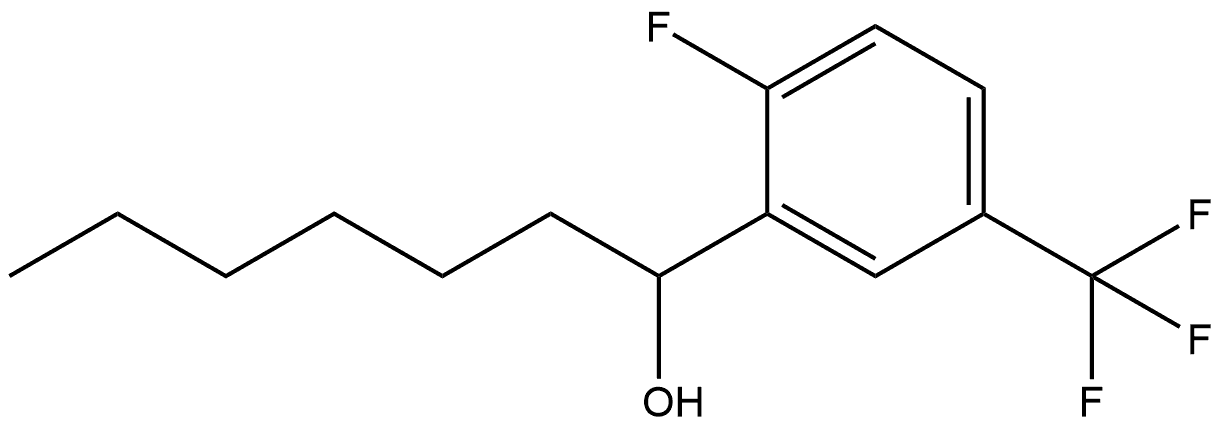 2-Fluoro-α-hexyl-5-(trifluoromethyl)benzenemethanol Structure