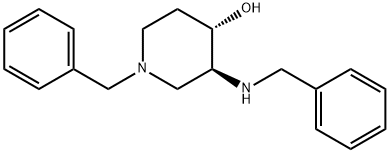 4-Piperidinol, 1-(phenylmethyl)-3-[(phenylmethyl)amino]-, (3S,4S)- Structure