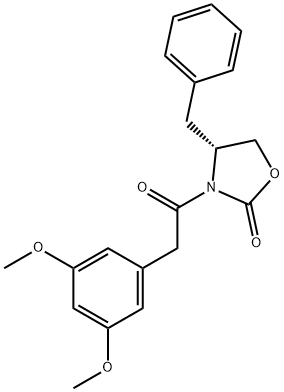 (R)-4-benzyl-3-(2-(3,5-dimethoxyphenyl)acetyl)oxazolidin-2-one Structure