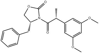 (R)-4-benzyl-3-((R)-2-(3,5-dimethoxyphenyl)propanoyl)oxazolidin-2-one Structure