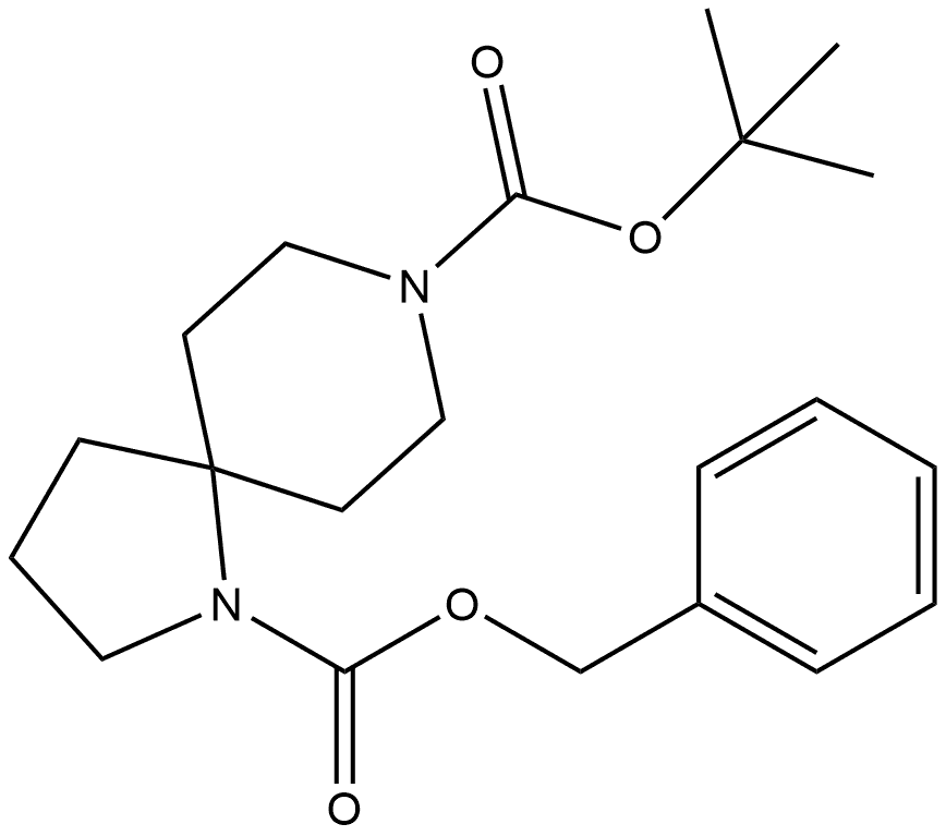 1-benzyl 8-(tert-butyl) 1,8-diazaspiro[4.5]decane-1,8-dicarboxylate Structure