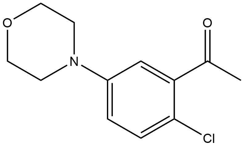 1-[2-Chloro-5-(4-morpholinyl)phenyl]ethanone Structure