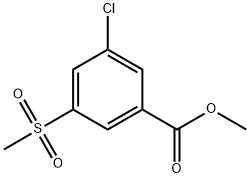 Benzoic acid, 3-chloro-5-(methylsulfonyl)-, methyl ester Structure