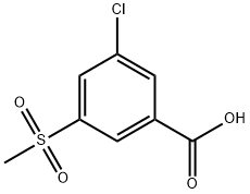 Benzoic acid, 3-chloro-5-(methylsulfonyl)- Structure