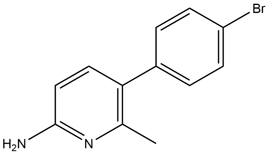 5-(4-Bromophenyl)-6-methyl-2-pyridinamine Structure