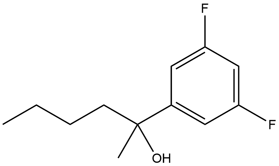 α-Butyl-3,5-difluoro-α-methylbenzenemethanol Structure