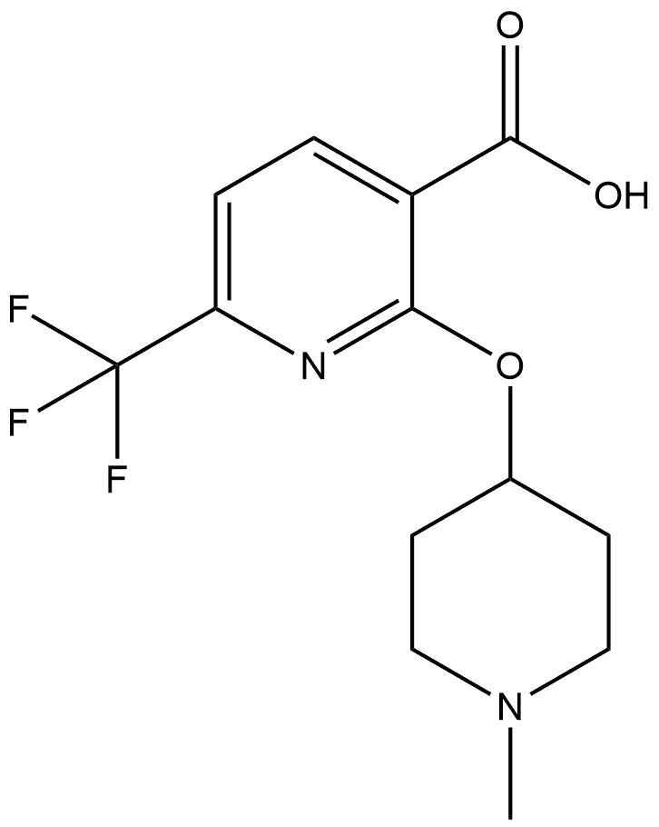 2-[(1-Methyl-4-piperidinyl)oxy]-6-(trifluoromethyl)-3-pyridinecarboxylic acid Structure