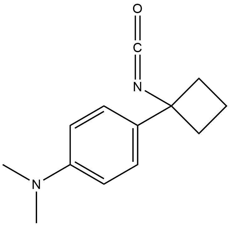 4-(1-Isocyanatocyclobutyl)-N,N-dimethylbenzenamine Structure