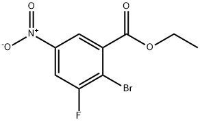 Benzoic acid, 2-bromo-3-fluoro-5-nitro-, ethyl ester Structure