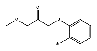 1-((2-Bromophenyl)thio)-3-methoxypropan-2-one Structure