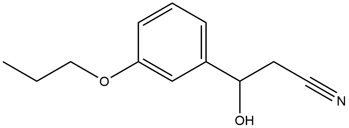 β-Hydroxy-3-propoxybenzenepropanenitrile Structure