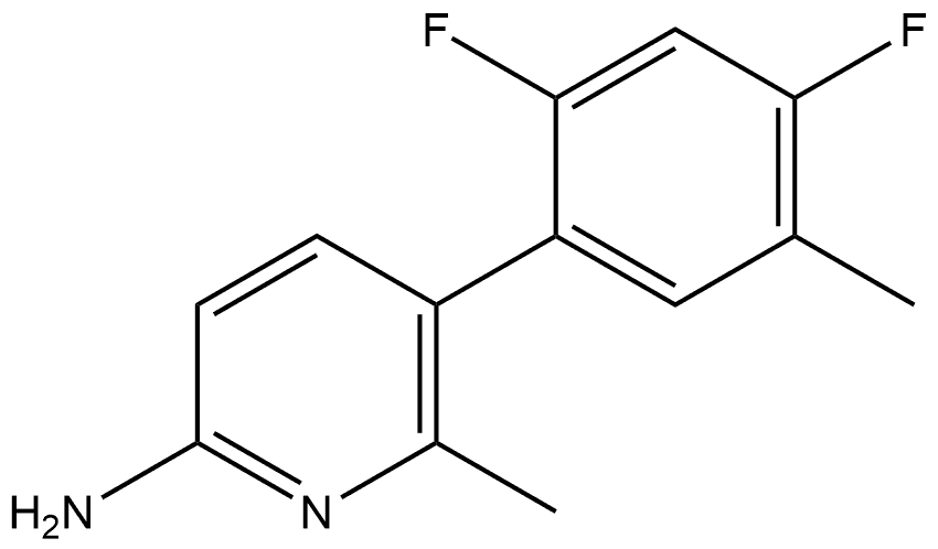 5-(2,4-Difluoro-5-methylphenyl)-6-methyl-2-pyridinamine 구조식 이미지