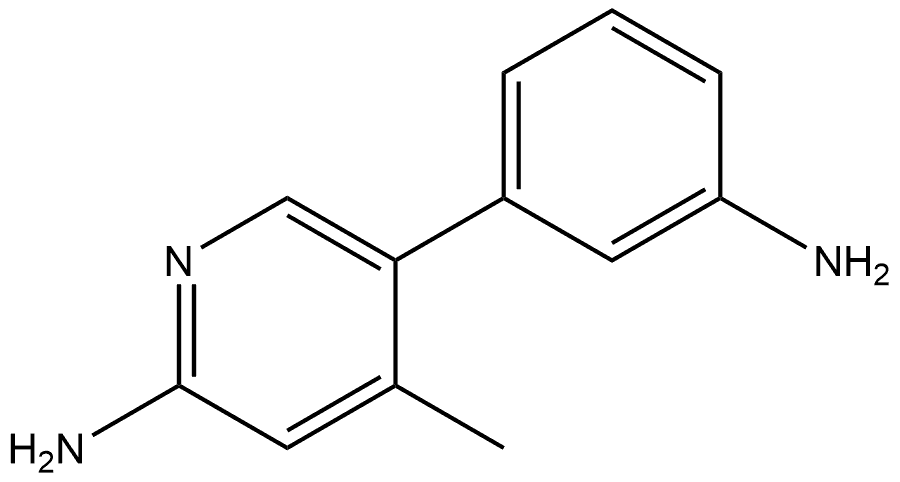 5-(3-Aminophenyl)-4-methyl-2-pyridinamine Structure