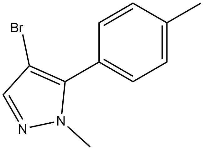 4-Bromo-1-methyl-5-(4-methylphenyl)-1H-pyrazole Structure