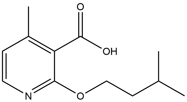 4-Methyl-2-(3-methylbutoxy)-3-pyridinecarboxylic acid Structure