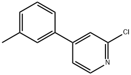 Pyridine, 2-chloro-4-(3-methylphenyl)- Structure