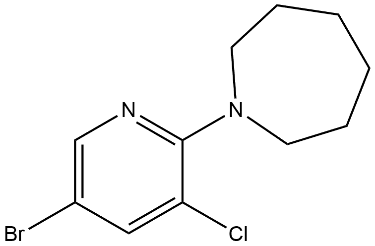 1-(5-Bromo-3-chloro-2-pyridinyl)hexahydro-1H-azepine Structure