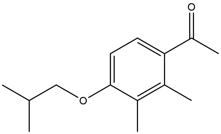 1-[2,3-Dimethyl-4-(2-methylpropoxy)phenyl]ethanone Structure