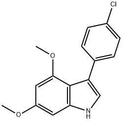 1H-Indole, 3-(4-chlorophenyl)-4,6-dimethoxy- 구조식 이미지