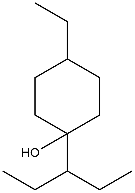 4-Ethyl-1-(1-ethylpropyl)cyclohexanol Structure