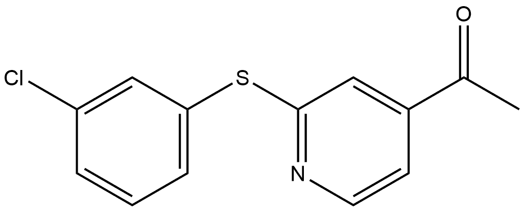 1-[2-[(3-Chlorophenyl)thio]-4-pyridinyl]ethanone Structure