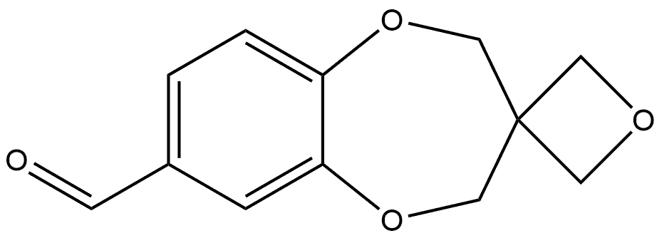 Spiro[2H-1,5-benzodioxepin-3(4H),3'-oxetane]-7-carboxaldehyde Structure