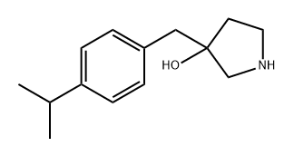 3-(4-Isopropylbenzyl)pyrrolidin-3-ol 구조식 이미지