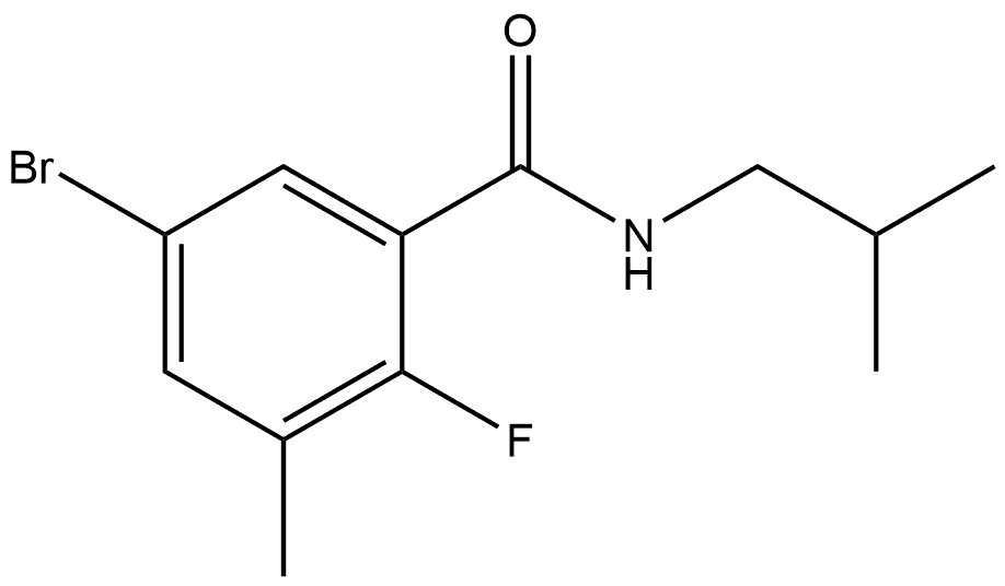 5-Bromo-2-fluoro-3-methyl-N-(2-methylpropyl)benzamide Structure