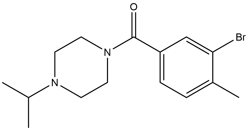 (3-Bromo-4-methylphenyl)[4-(1-methylethyl)-1-piperazinyl]methanone Structure