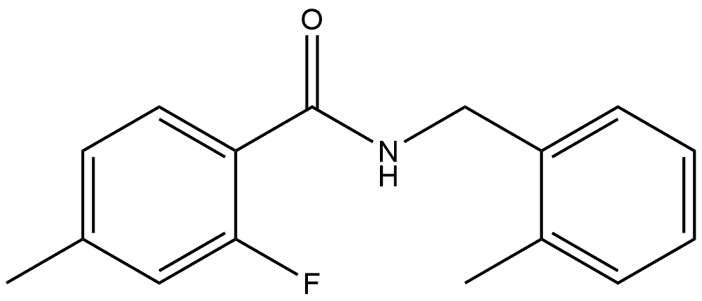 2-Fluoro-4-methyl-N-[(2-methylphenyl)methyl]benzamide Structure