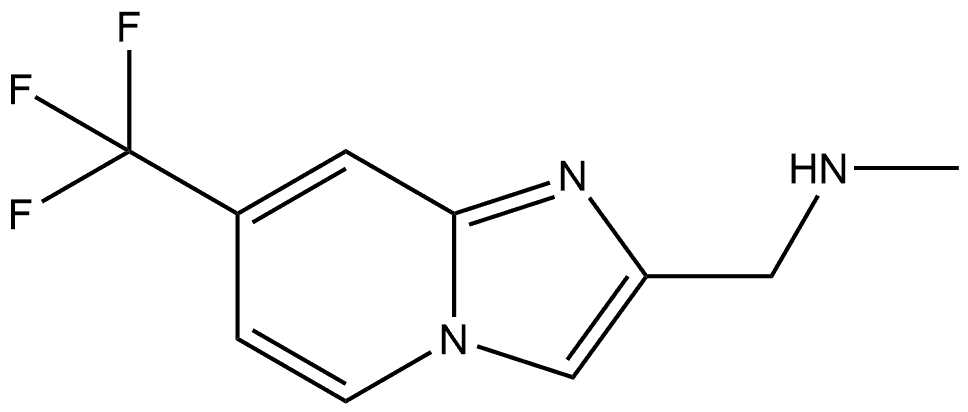 N-methyl-1-(7-(trifluoromethyl)imidazo[1,2-a]pyridin-2-yl)methanamine 구조식 이미지