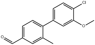 4'-Chloro-3'-methoxy-2-methyl-[1,1'-biphenyl]-4-carbaldehyde Structure