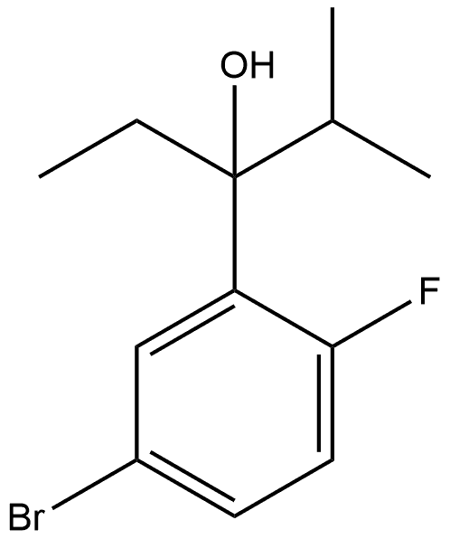 5-Bromo-α-ethyl-2-fluoro-α-(1-methylethyl)benzenemethanol Structure