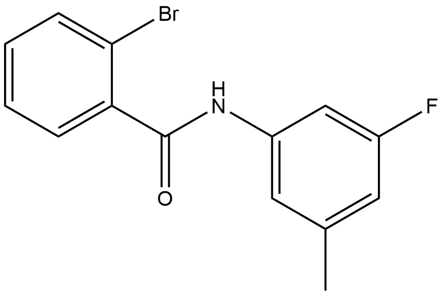 2-Bromo-N-(3-fluoro-5-methylphenyl)benzamide Structure