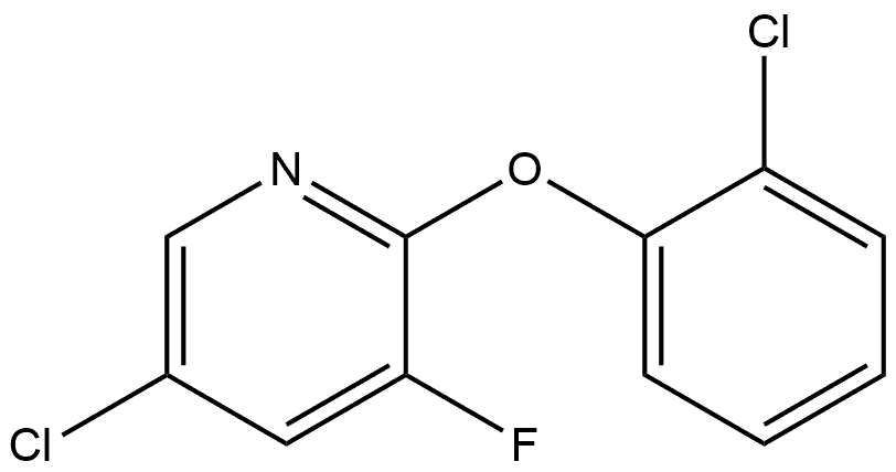 5-Chloro-2-(2-chlorophenoxy)-3-fluoropyridine Structure