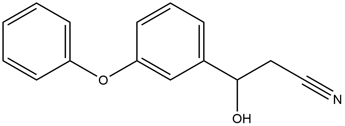 β-Hydroxy-3-phenoxybenzenepropanenitrile Structure