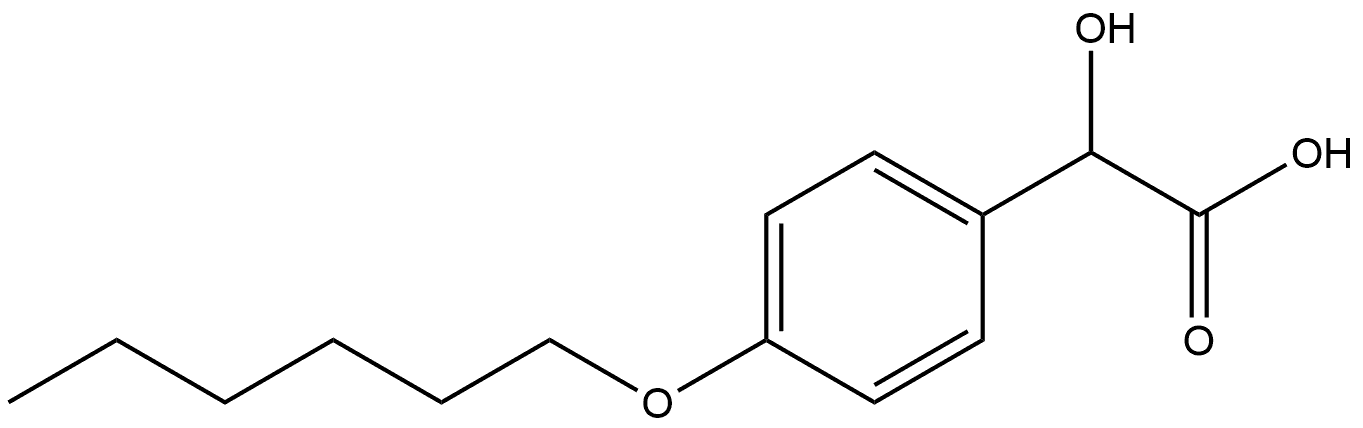 4-(Hexyloxy)-α-hydroxybenzeneacetic acid Structure