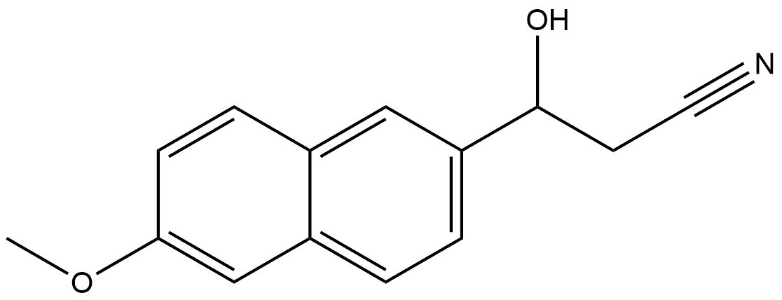 β-Hydroxy-6-methoxy-2-naphthalenepropanenitrile Structure