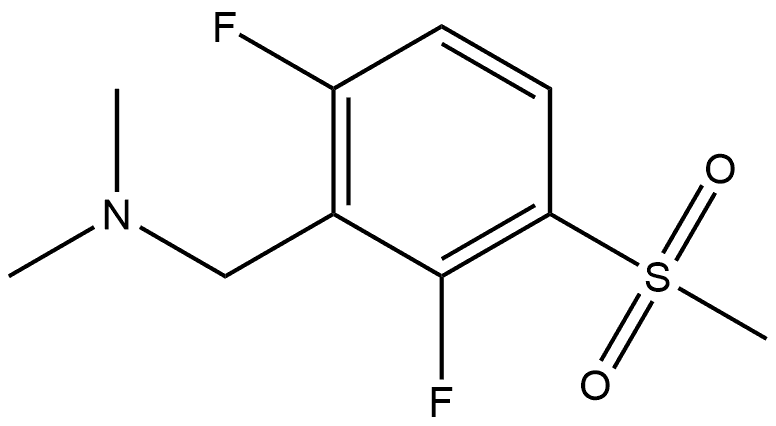 2,6-Difluoro-N,N-dimethyl-3-(methylsulfonyl)benzenemethanamine Structure